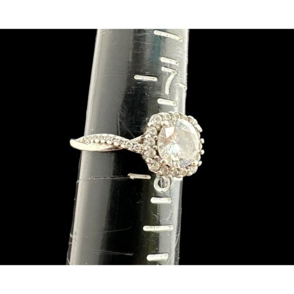 Designer IBB CN 925 Sterling Cubic Zirconia Cocktail Ring Size 7.75 - Picture 6 of 7